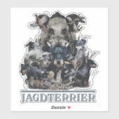 Autocollant allemand Jagdterrier (Feuille)