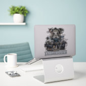 Autocollant allemand Jagdterrier (Ordinateur portable sur le bureau)