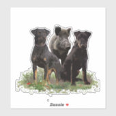 Autocollant allemand Jagdterrier (Feuille)