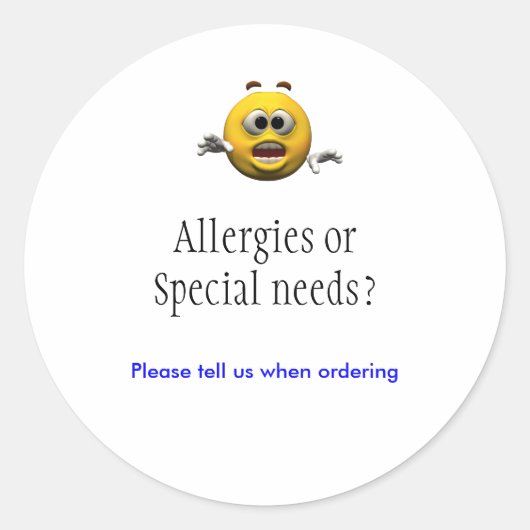 Autocollant Allergies (Devant)