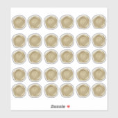 Autocollant Allison1 Yellow Gold Faux Wax Seals (Feuille)