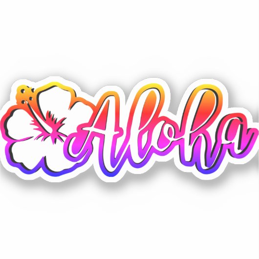 Autocollant Aloha (Recto)