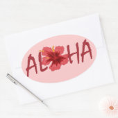 Autocollant Aloha hibiscus. (Enveloppe)