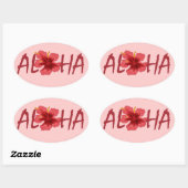 Autocollant Aloha hibiscus. (Feuille)