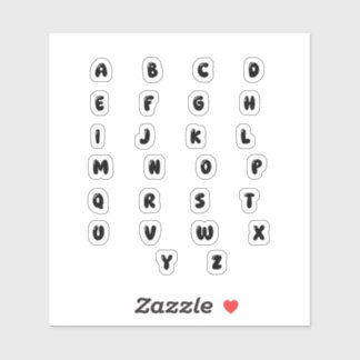 Autocollant alphabet lettre mignonne | autocollant