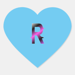 Autocollant alphabet lettre R.