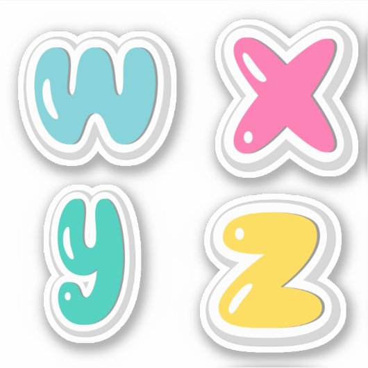 Autocollant Alphabets (Devant)