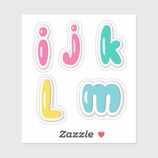 Autocollant Alphabets (Feuille)