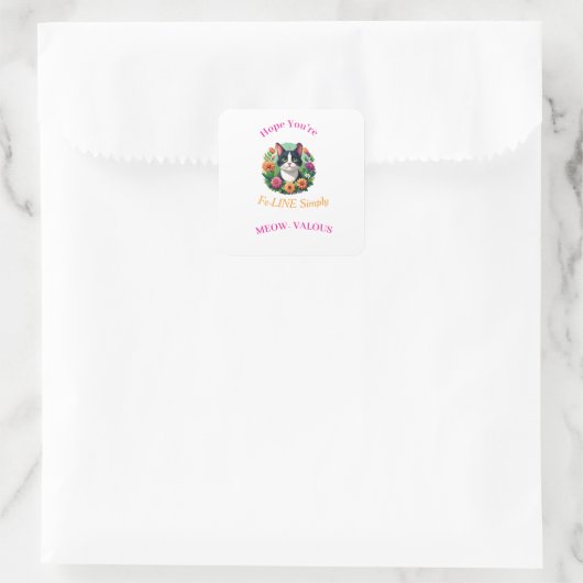 Autocollant - Amateur de chat (Sac)