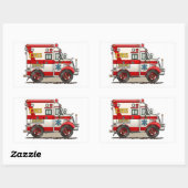 Autocollant ambulance camion boîte (Feuille)