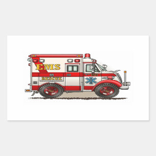 Autocollant ambulance camion boîte