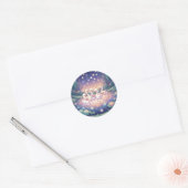 Autocollant Amis Cygnes au Clair de Lune (Enveloppe)