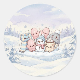 Autocollant Amis de l'Hiver Cosy