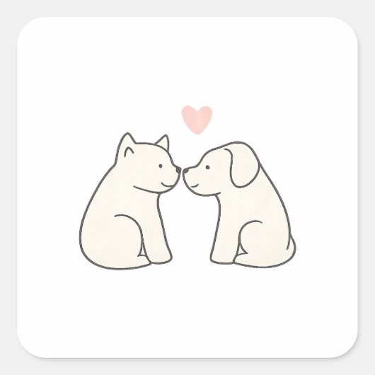 Autocollant Amour de Chien (Devant)