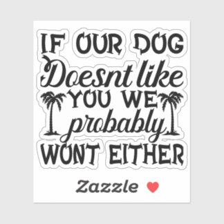 Autocollant Amoureux des chiens | Sticker pour chi