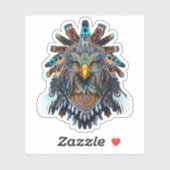 Autocollant Animal Esprit Faucon (Feuille)