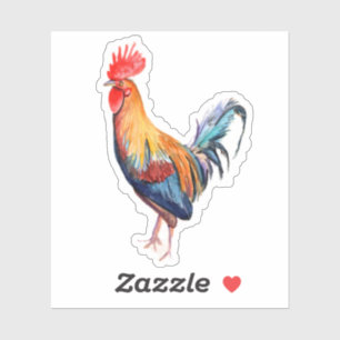 Autocollant animal Kauai Rooster poulet Hawaii