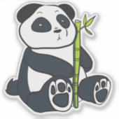 Autocollant animal mignon "Lazy Panda Vibes" (Devant)