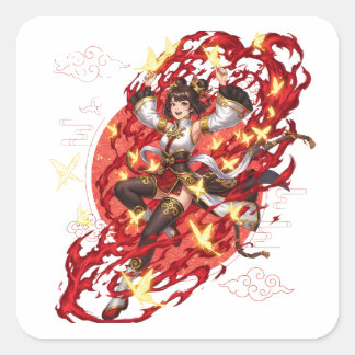 Autocollant animé Pyro Xiangling de Genshin Impact