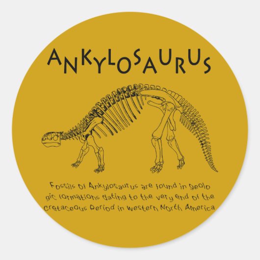 Autocollant Ankylosaurus (Devant)