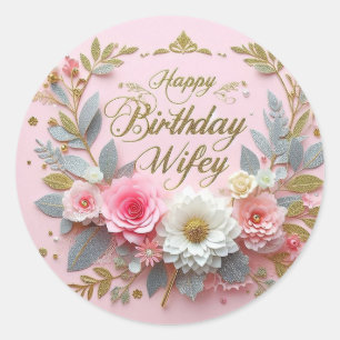 Autocollant anniversaire pour femme