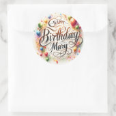 Autocollant anniversaire pour le nom marie (Sac)