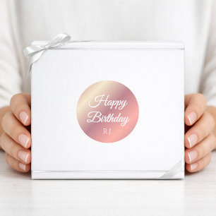 Autocollant Anniversaire Rose Brillante   Monogram
