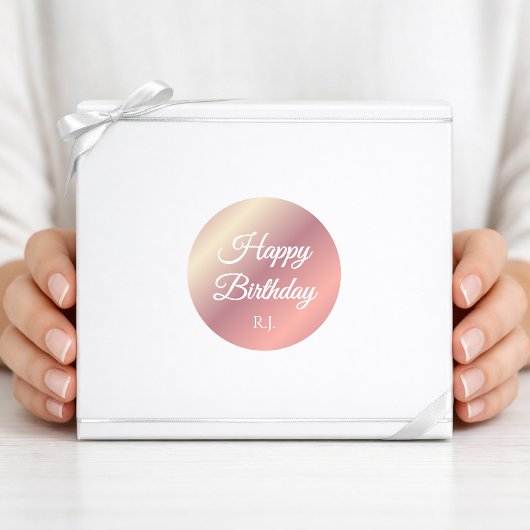 Autocollant Anniversaire Rose Brillante | Monogram