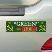 autocollant anti-démocrate "Green Is New Red" (En voiture)