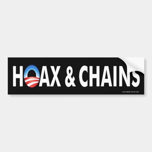 Autocollant anti-obama "Hoax & Chains" (Devant)