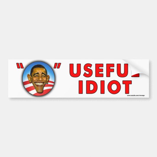 autocollant anti Obama "Idiot utile" (Devant)