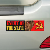 autocollant anti-Obama "L'ennemi de l'État" (En voiture)