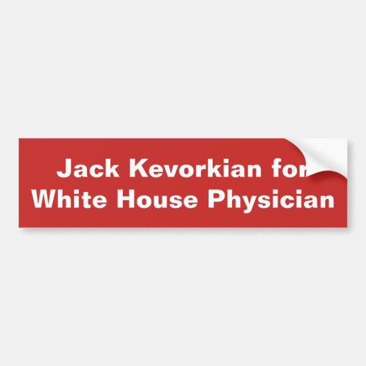 Autocollant anti-Trump pour pare-chocs Jack Kevork (Devant)