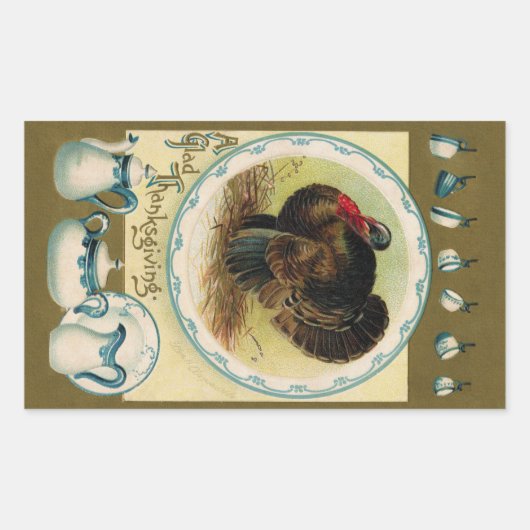 Autocollant antique de thanksgiving de Clapsaddle (Devant)