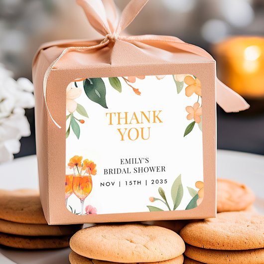 Autocollant Aperol Spritz Floral pour enterrement