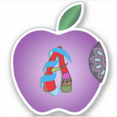 Autocollant Apple avec alphabet A (Devant)