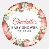 Autocollant Apple Blossom Fall Baby shower Favoris (Devant)