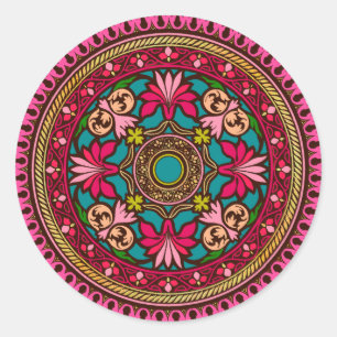 Autocollant Aqua et Pink Marocain