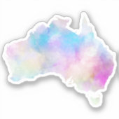 Autocollant Aquarelle Australie (Recto)