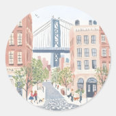 Autocollant aquarelle DUMBO Brooklyn (Devant)