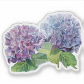 Autocollant aquarelle Hydrangea bleue (Devant)