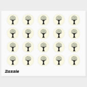 Autocollant Arbre Runique (Rond) (Feuille)