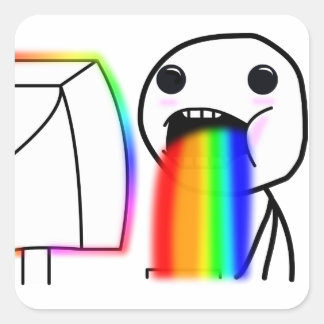 Autocollant arc-en-ciel