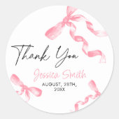 Autocollant Arc Rose Merci (Devant)