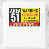 Autocollant AREA 51 (Sac)