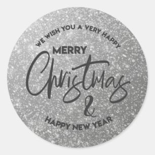Autocollant Argent Joyeux Noël