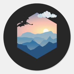 Autocollant Arrière - plan Dragon D20 vol gratuit