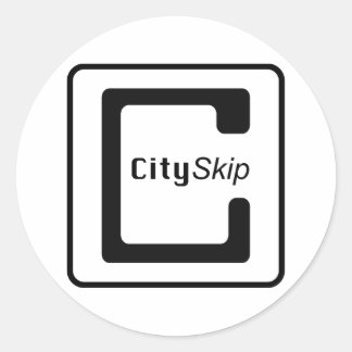 Autocollant arrondi CitySkip