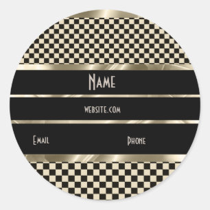 Autocollant Art Déco Sepia Gold Black