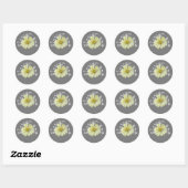 Autocollant Art Fleur Blanche (Feuille)